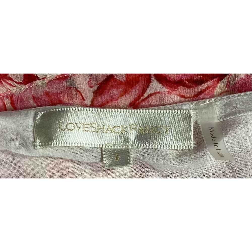 Loveshackfancy 'Rhodes' Pink Silk Skirt Size 2 - Picture 4 of 4